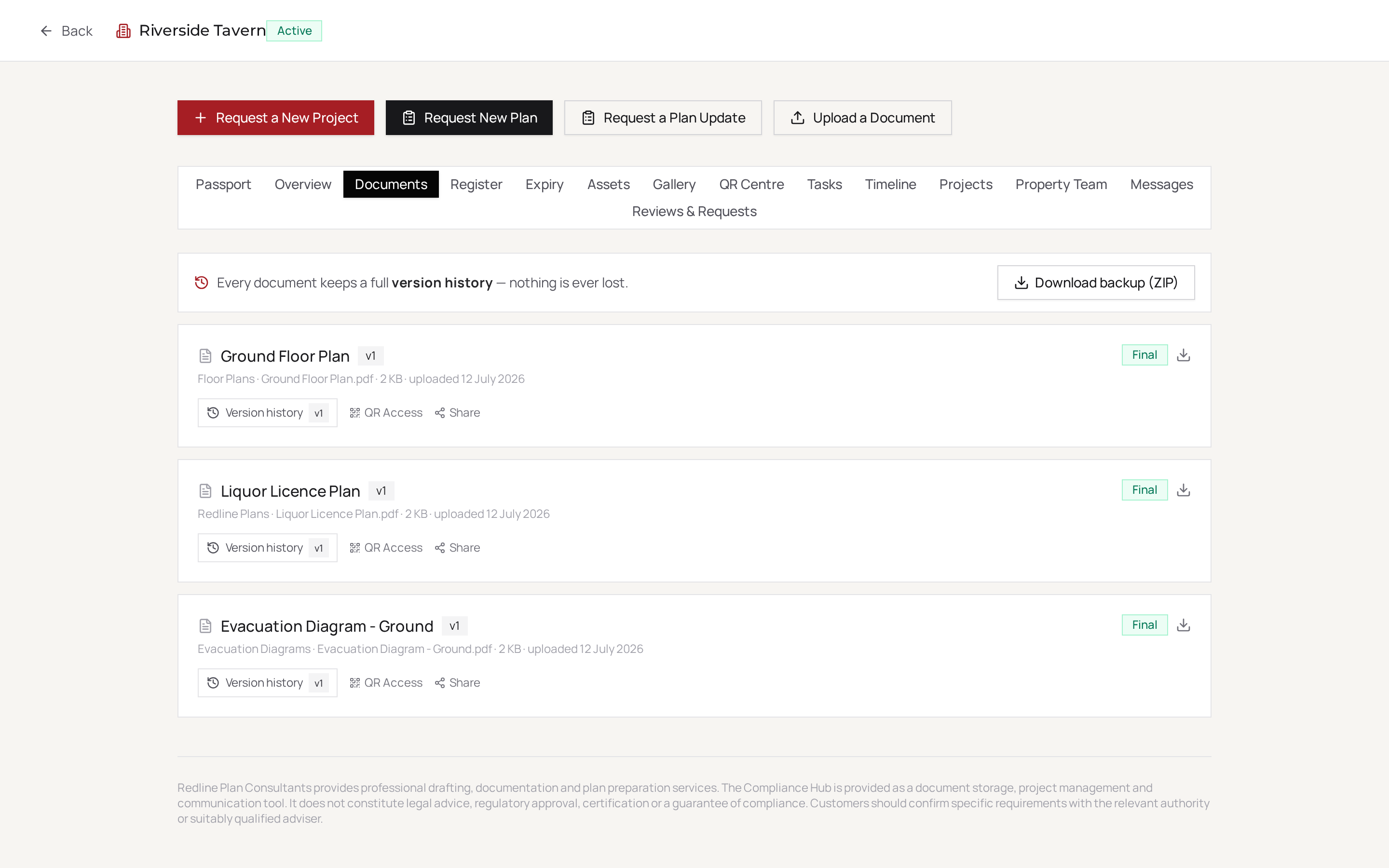 Documents & versions